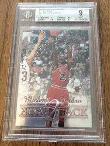 Michael Jordan 1998 Topps Chrome Back 2 Back BGS 9 - Picture 1 of 2