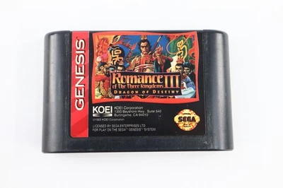 Romance Of The Three Kingdoms III Sega Genesis Cartridge Only Tested - Image 1 of 3