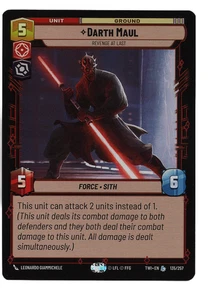 Star Wars Unlimited Twilight of the Republic FOIL Legendary DARTH MAUL 135 - Picture 1 of 1