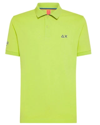 Maglietta Polo Sun68 Small Logo Uomo Cotone Lime - Immagine 1 di 3