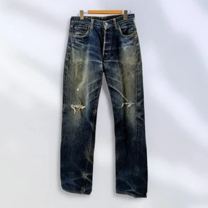 Levi's 501XX Reprint Denim Pants Indigo Size 31 Used with Tears - Picture 1 of 10