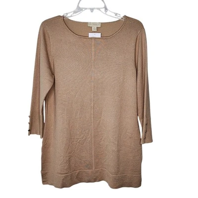 Suéter Top Appleseeds Tostado Rayón Mezcla Poliéster Tejido Longitud M Nuevo Foto 1 de 4