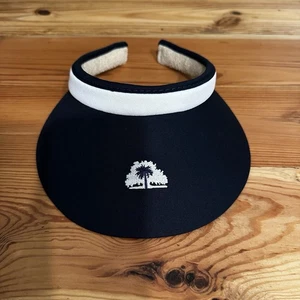 Imperial Azul Marino y Blanco Borde Sombrero Visera Palmetto Bluff Golf Bluffton Carolina del Sur - Imagen 1 de 14
