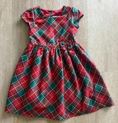Gymboree Holiday Traditions 2022 Tartan Plaid Dress Red Green Gold Size 10 - Image 1 of 4