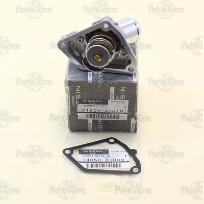 21200-31U1B / 13050-31U00 OEM Genuine Nissan Infiniti Thermostat with Gasket Set - Image 1 of 4