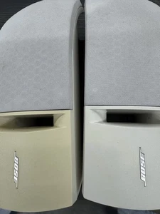 Bose 161 Speakers White Bookshelf Wall Mountable Surround Pair Tested No Mounts  - Picture 1 of 10
