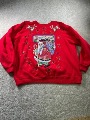 Толстовка женская Hanes HerWay красная XL хлопок акрил Санта-Клаус - Изображение 1 из 4