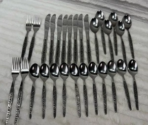 Lot United Silver Co Besteck Gänseblümchen 4 Gabeln, 17 Löffel, 8 Messer MCM Mid Century - Bild 1 von 7