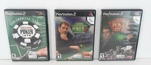 PS2 3 Game Lot The Official Game World Championship Poker All In Play The Pros🔥 - Picture 1 of 7
