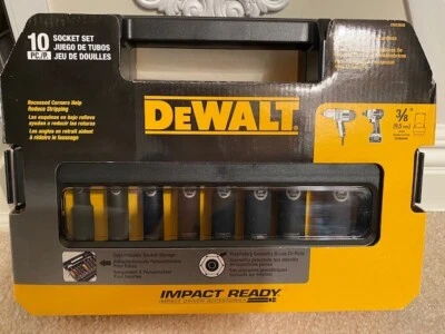 Dewalt DW22838 10 piece 3/8" drive Impact Ready Socket Set BNIB - Image 1 of 3