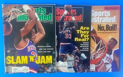 Patrick Ewing Sports Illustrated * Lot of 3 * New York Knicks NBA - Hoyas - 3x - Image 1 of 4