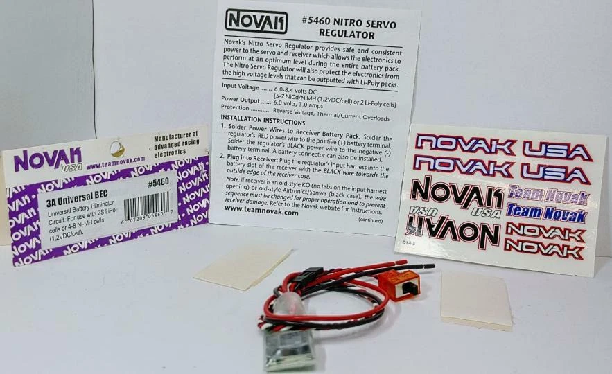 Novak # 5460 NITRO Servo Regulator for 2s or 5-7 NiMH