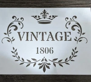 A4 Vintage 1806 Kunst Handwerk Malerei Möbel Wandschablone Blumenstil Vorlage - Bild 1 von 2