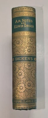 AM Notes and Edwin Drood 1885 Charles Dickens Antique Victorian Book 7.75" - Image 1 of 4