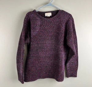 Vintage Doncaster Sport Womens Lg Wool Blend Pullover Sweater Purple Speckled - Picture 1 of 6