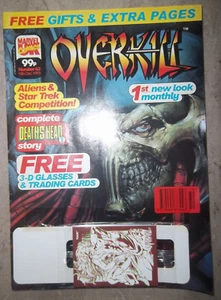 Overkill #43 1993 British Marvel Comic with Free Gift 3-D glasses and cards - Picture 1 of 1
