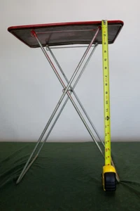 Vintage Mid Century Durham? Handi-Table - Metal Folding Table ~USA - Red MCM - Picture 1 of 7