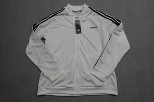 Vintage Adidas Jacket Boys XL White Windbreaker Soft Athletic Running NWT - Picture 1 of 13