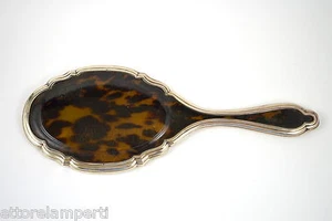 antica specchiera inglese in argento e tartaruga anno 1919 provenienza Londra - Picture 1 of 1