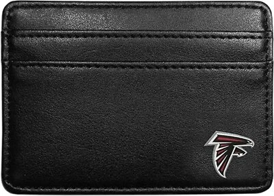CARTERA DE FIN DE SEMANA ATLANTA FALCONS CUERO HECHA POR EL HOMBRE LOGOTIPO DE FÚTBOL AMERICANO DE LA NFL CON LICENCIA NUEVA Foto 1 de 2