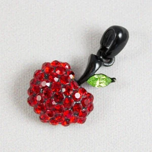 Schöner kleiner roter Kristall Apfel Anhänger Charm 7/8" - Bild 1 von 3