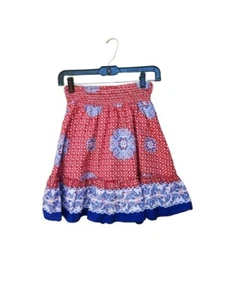 Old Navy Rock rot gemischt Print GR. XS blau Stufen 100% Baumwolle Paisley - Bild 1 von 8