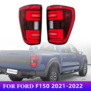 Smoked LED Tail Lights For 2021 2022 2023 Ford F150 F-150 With Blind Spot Sensor - Picture 1 of 10