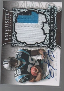 JONATHAN STEWART 2008 EXQUISITE COLLECTION SILVER HOLOFOIL AUTO PATCH /25 - Picture 1 of 1