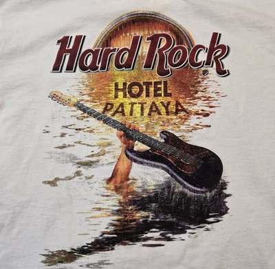 Camiseta Hard Rock Pattaya Para Hombre Chon Buri Tailandia 100% Algodón Agarrar Guitarra L Foto 1 de 4
