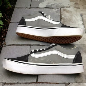 Vans Unisex Old Skool Shoes Sz 8 Womens 38.5 EU Gray Suede ComfyCush SK8 Tennis - Picture 1 of 10