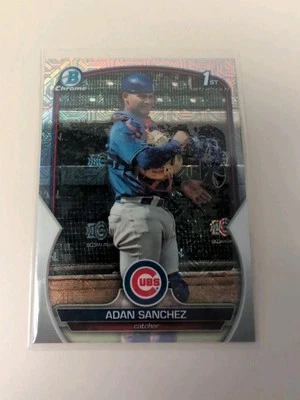 2023 Bowman Chrome #BCP-219 Adan Sanchez Chrome Prospects Mojo Refractor - Image 1 of 2