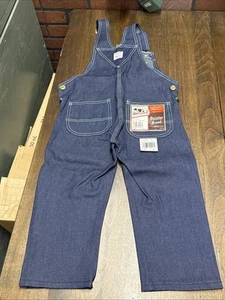 Vintage Pointer Brand Denim Overalls W23xL15 NWT Made in USA Age 4 All Cotton - Picture 1 of 24