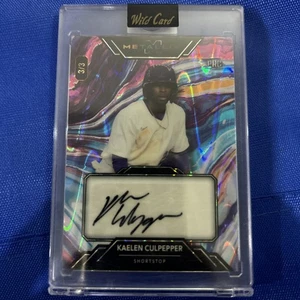 2024 Wild Card Metallix Baseball Kaelen Culpepper Autopaint Blue Auto 3/3 - Picture 1 of 2