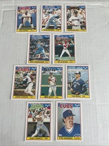 TEN 1988 Topps Baseball UK Mini’s - Dawson McGee Saberhagen Canseco Sandberg - Picture 1 of 12
