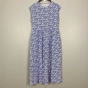 Maxi Vestido Boden Sin Mangas Algodón Para Mujer Talla 14 Bolsillos Florales Jersey Tejido - Imagen 1 de 7