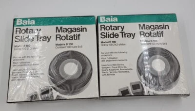 2 Lot BAIA Rotary Slide Tray Model B 100 New Sealed Each Holds 100 2x2 Slides - Image 1 of 4
