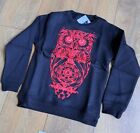 Boys New Adam And Louisa Black Owl Jumper Size 7-8 Years )