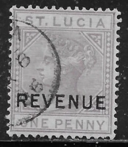ST LUCIA REVENUE SG F28 USED AS POSTAGE - Picture 1 of 1