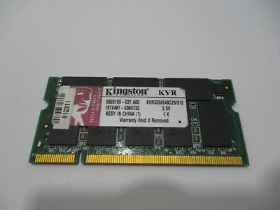 Kingston KVR333X64SC25/512 RAM 512MB PC2700 333MHz DDR CL2.5 SODIMM Memory  - Image 1 of 2