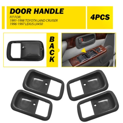 Manija de puerta interior delantera/trasera 4 piezas para Toyota Land Cruiser 1993-1997 Foto 1 de 4