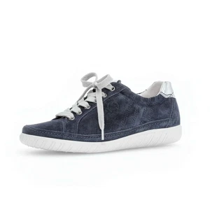 Gabor Comfort Schuhe Damen Sneaker low Wildleder Schnürung Komfort