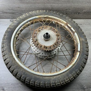 Vintage NSU Max Motorcycle Rear Wheel Hub Sprocket And Tire Goodyear Grasshopper - Picture 1 of 20