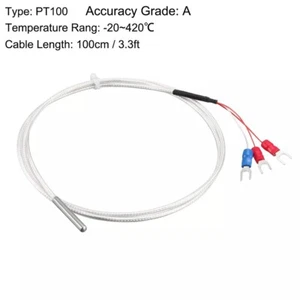 Practical PT100 Temperature Sensor Probe 3 Terminal 3 3ft Cable Length - Picture 1 of 12