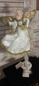 KURT ADLER- LARGE IVORY & GOLD ANGEL ORNAMENT-NEW 2025 - Picture 1 of 5