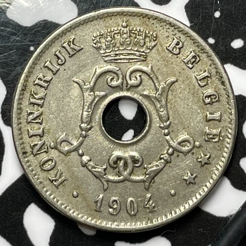 1904 Belgium 10 Centimes Lot#M4746 Nice! Cover