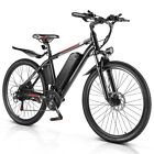26" Electric Mountain Bike 500W 48V Cruiser Bicycle 21Speed Gear City E-Bikes A+