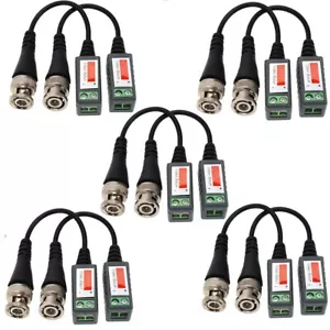 10 pezzi telecamera CCTV video passivo balun connettore BNC cavo coassiale adattatore USA - Foto 1 di 9