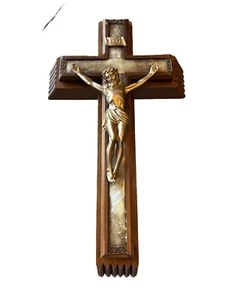 Jesus of Nazareth INRI Crucifix with Candle Compartment  - Picture 1 of 16