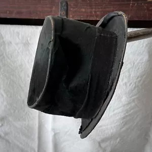 Antique Early 20th Century Victorian British Beaver Fur Art Deco Top Hat - Picture 1 of 9