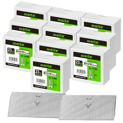 Clavos de pasador sin cabeza calibre 23 10.000 cuentas 3/8"- 2" de longitud Foto 1 de 4